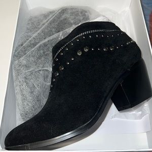 ASHRO black rhinestone boots size 8 brand new